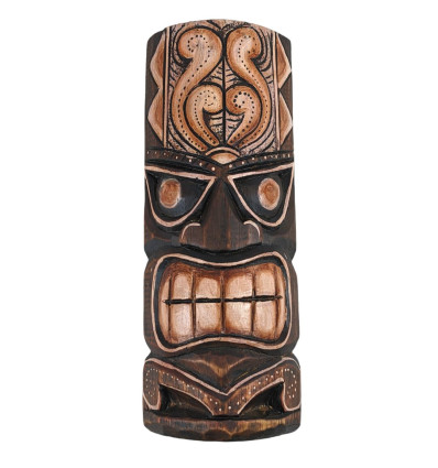 Tiki mask wooden cheap. Wall decoration exotic maori hawai.