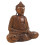 Buddha Statue sitting in a lotus position in solid wood carved hand h20cm
