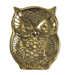 Cup or Empty-Pocket in brass shape Owl Owl 16x13cm