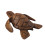 Statuetta Tartaruga marina L15cm in legno massello intagliato a mano