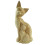 Statue chat et chaton en bois teinté sculpté à la main 32cm
