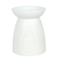 Bruciatore Profumo "Buddha" in ceramica bianca