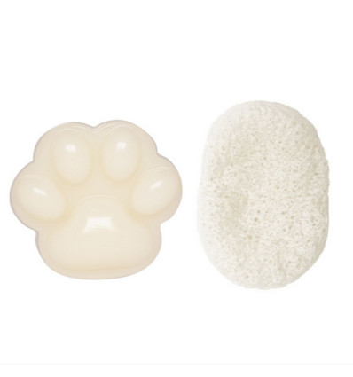 Jelly White Cream Soap + konjac sponge - Sun & Sia