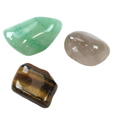 Pack Lithotherapy "Self-confidence" - Assortment of 3 natural rolled stones