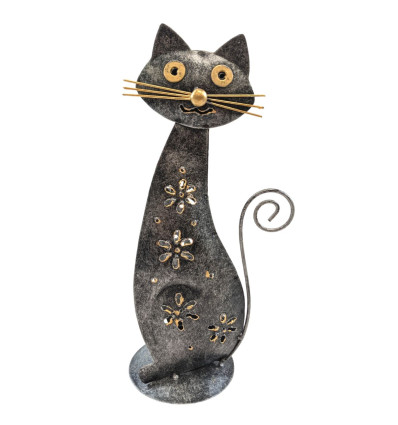 Fotoforo gatto in ferro battuto - Modello piccolo 28cm