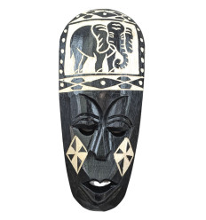 Small African mask in black wood, cheap purchase, .online sale.