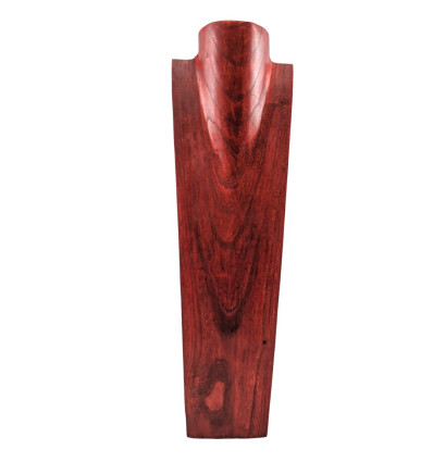 Déclassé - Présentoir spécial colliers longs 60cm en bois massif rouge