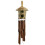 Wind chime with round nest box 2 entrances. Bamboo and straw. For indoor or outdoor.
