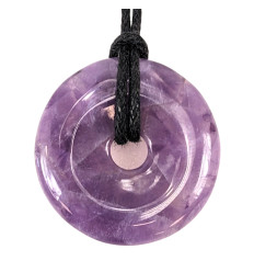 Chinese Amethyst Donut or Pi 30mm + Cord Offered