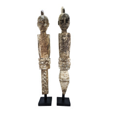 Le 2 grandi statue in legno "Antenati di Timor" 90cm