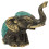 Statuetta proboscide di elefante in ottone aria 7cm