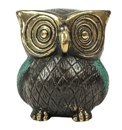 Owl Statuette - Brass Owl 7cm