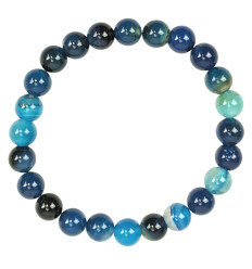 Bracelet in blue agate brings good luck, happiness, and inner peace.