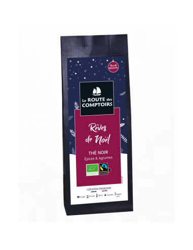 Organic Black Tea - Christmas Dreams - Bulk Bag 100g - Spicy and Fruity Flavors