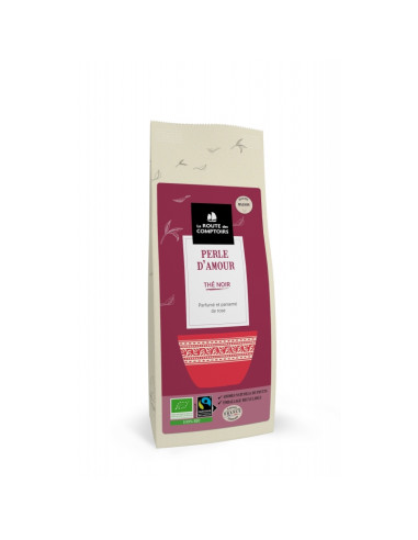 Organic Black Tea Perle d'Amour - Bulk bag 100g - fruity and floral flavours