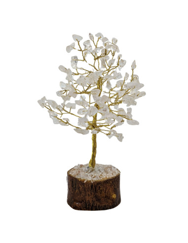 Tree of Happiness 20 cm with Natural Rock Crystal Stone