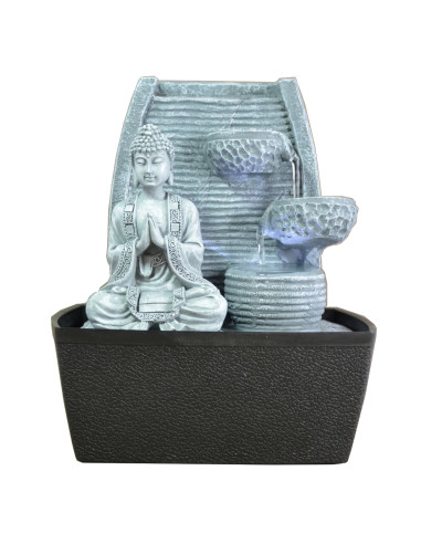 Indoor fountain Buddha Zen with water wall and Led lighting
