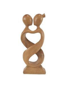 Statue abstract couple Love Infinity h30cm solid wood Gross