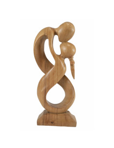 Statue abstract couple Union Infinite h30cm solid wood...