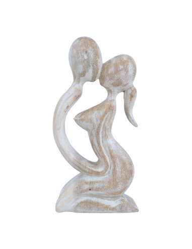 Statuette abstract Couple Sensual h20cm solid wood carved hand
