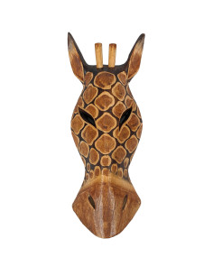 Mask giraffe wood h30cm decoration exotic