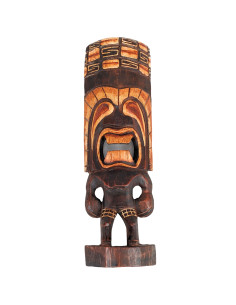 Tiki head h40cm solid wood. Handcrafted.