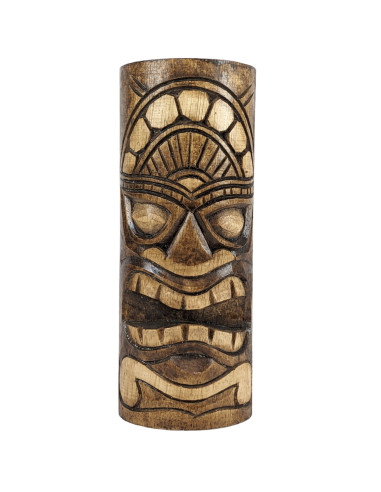 Tiki totem 25cm, Maori statuette in exotic wood.