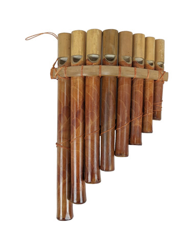 Flûte de Pan en bambou - 8 tubes