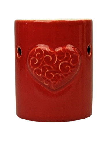 Red Ceramic Heart Incense Burner