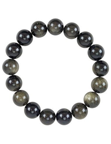 AAA Gold Obsidian Bracelet - 10mm Balls