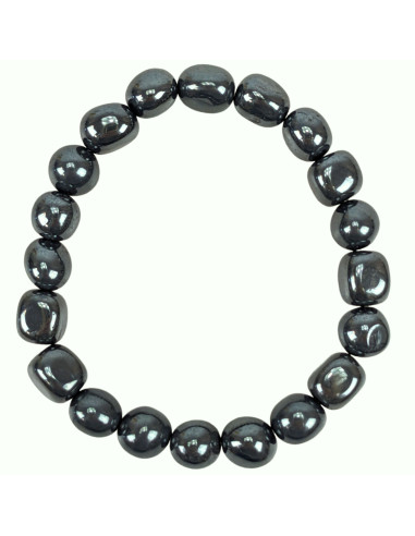 Bracciale in ematite AAA - 10 mm Pietre burattate