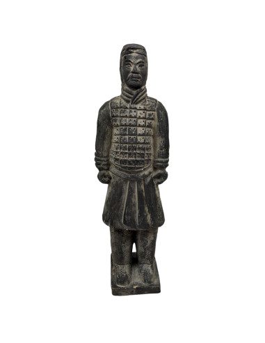 Statue Guerrier Chinois Xian en Terre Cuite | Chevalier 22cm