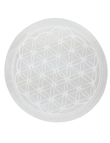 Decommissioned - Selenite Flower of Life Disc ø10cm