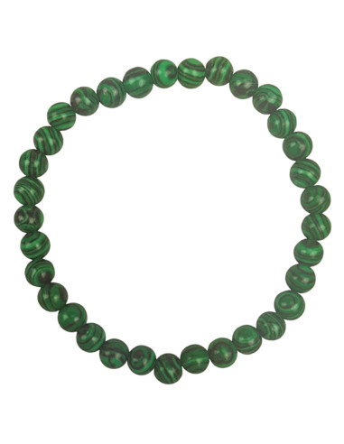 Pieced Malachite Bracelet - 6mm Balls