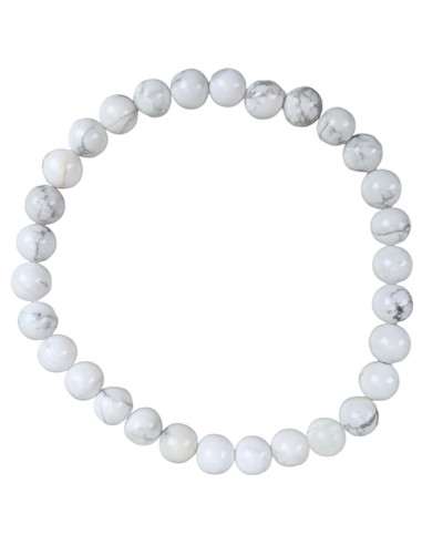 Bracciale Howlite - Palline da 6mm