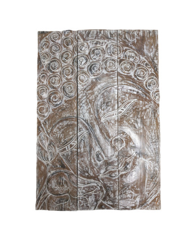 Zen Buddha Head|Wood Triptych 100x60cm