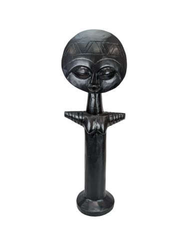 Ashanti Akua'ba Fertility Doll 50cm - Black Wood