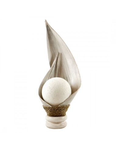 Exotic Lamp in Coconut Leaves & Mahogany 60cm | To be equipped