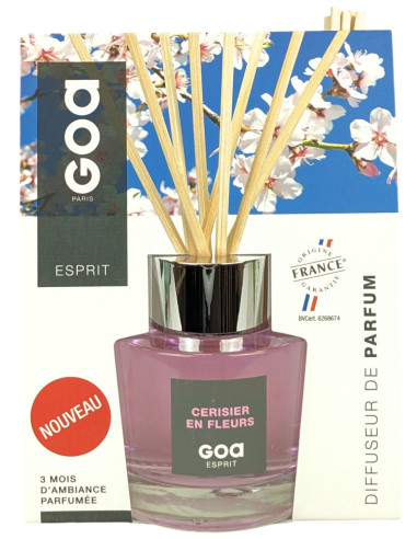 Cherry Blossom - Goa Rattan Rod Perfume Diffuser - Goatier Esprit 200ml