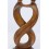 Statue abstract couple Love Infinity h20cm solid wood tint brown