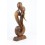 Statua astratta Coppia in Fusione h30cm legno massello intagliato a mano