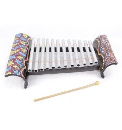 Xylophone en bambou peint - Fabrication artisanale