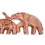 Décoration murale "Maman et bébé éléphants" 32cm en bois exotique sculpté